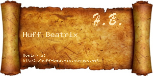 Huff Beatrix névjegykártya